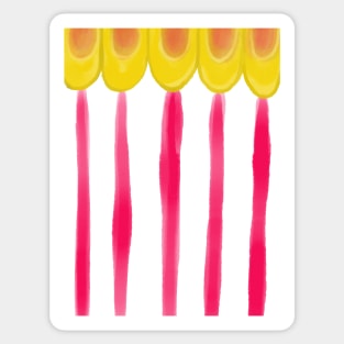 Circus Tent Stripe, Pink and Gold Palette Sticker